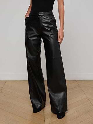 black faux leather cigarette trousers Leather V By Very Faux Leather Slim Cigarette Trousers Black Very 35) Non Women's Black Faux Leather Cropped