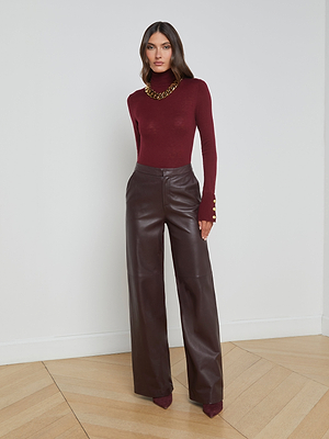 Livvy Leather Trouser pant L'AGENCE Sale