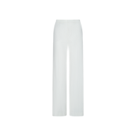 The Livvy Trouser is a white, high-rise wide leg pant, displayed from the back against a plain white background. It features a simple, clean design with no visible pockets or embellishments.