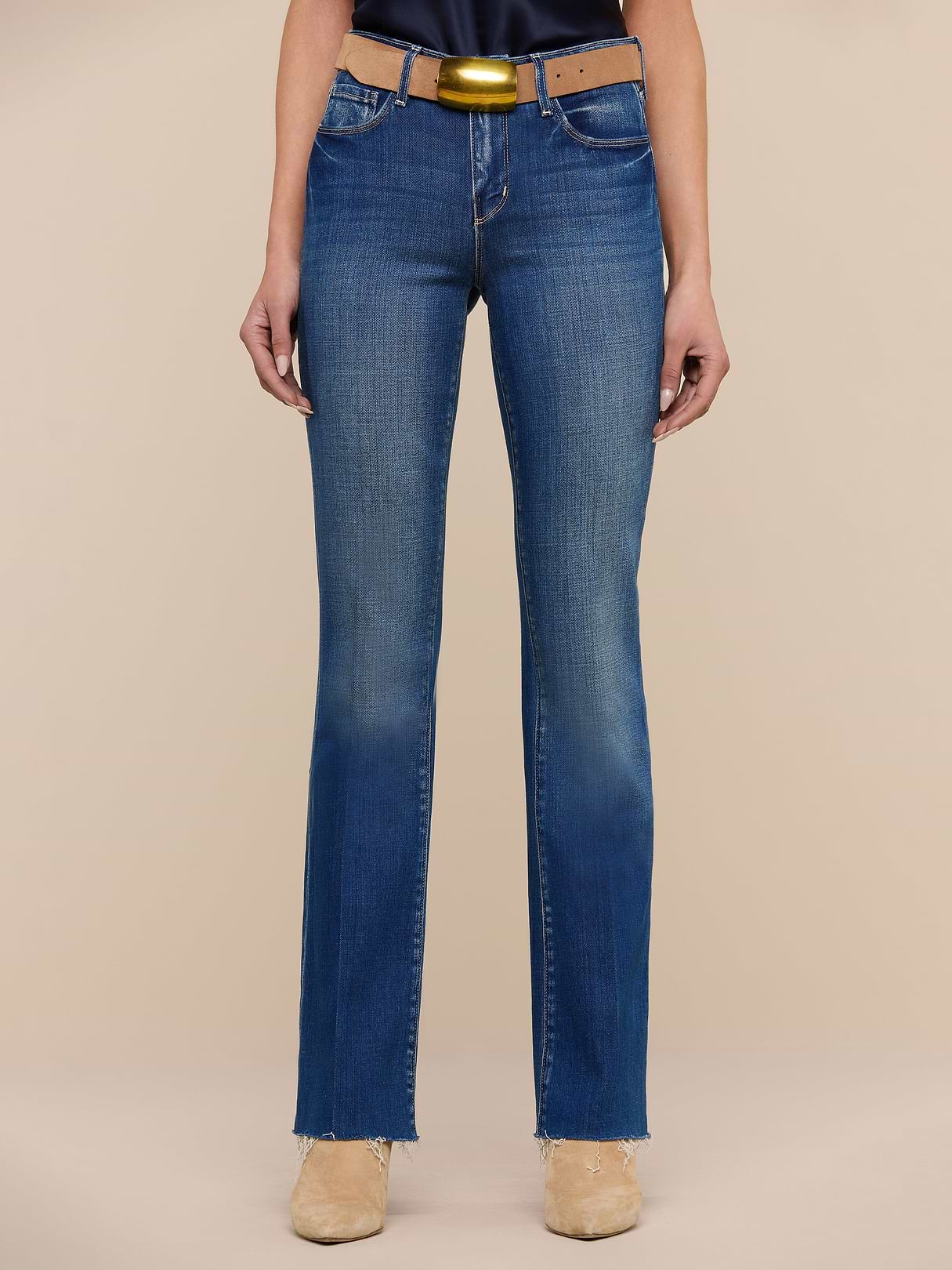 Sneeki Low-Rise Straight-Leg Jean in Hasting | L'AGENCE