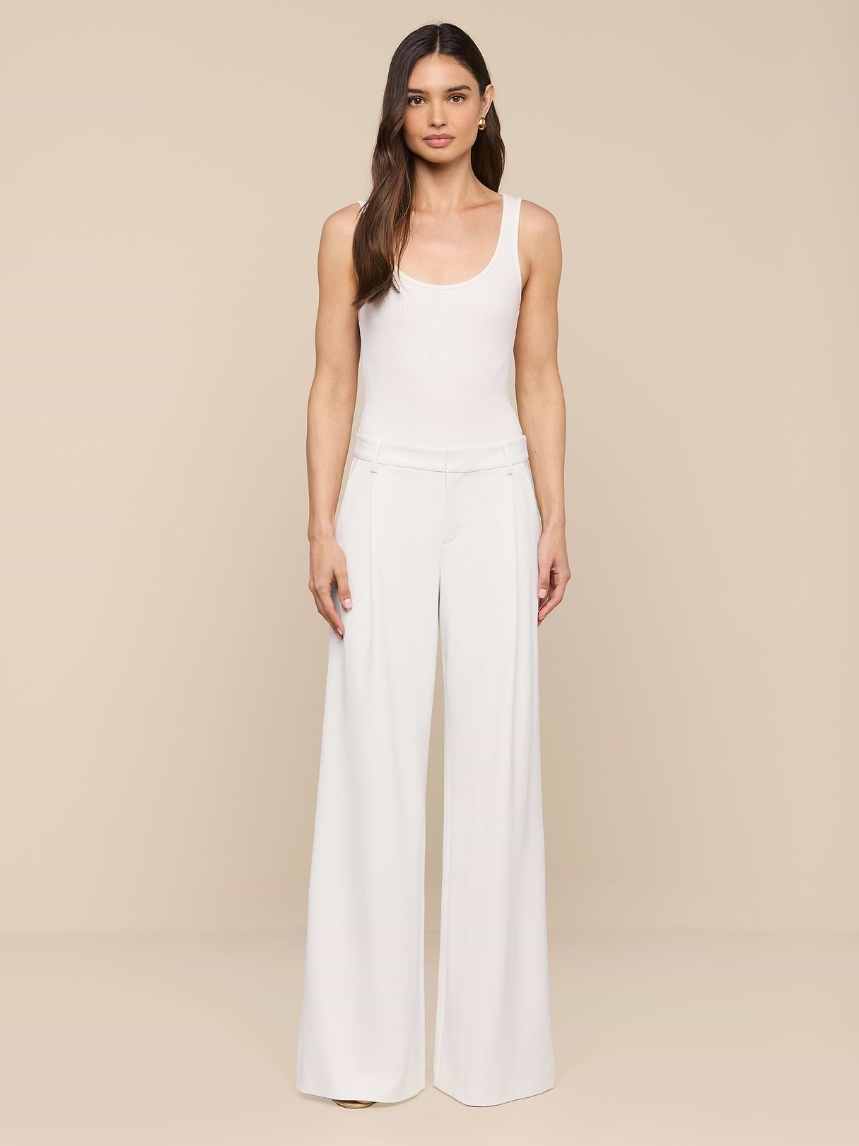 Novalynn Cropped Pleated Pant in Black | L'AGENCE