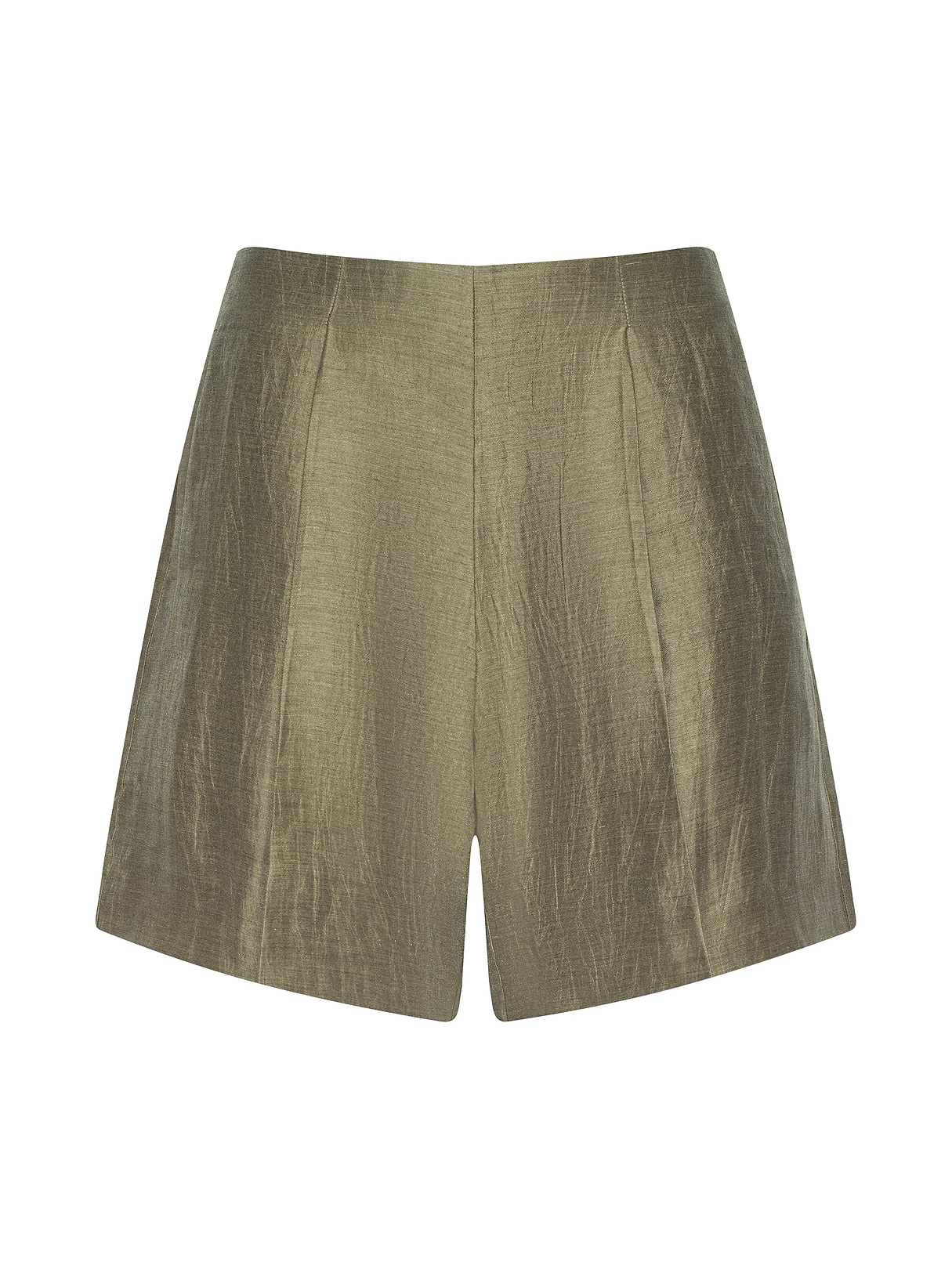 Hadleigh Linen-Blend Short in Grey Taupe | L'AGENCE
