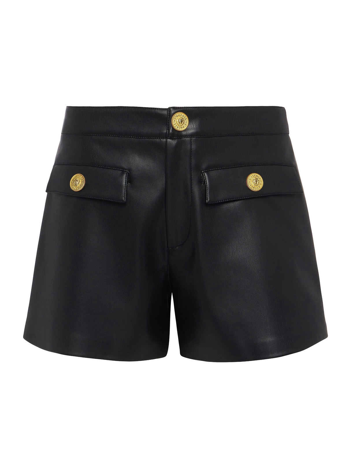 Dionne Vegan Leather Short in Black | L'AGENCE