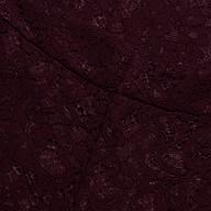 Dark burgundy floral lace fabric featuring a folded seam on high-rise Livvy Straight-Leg Trouser.