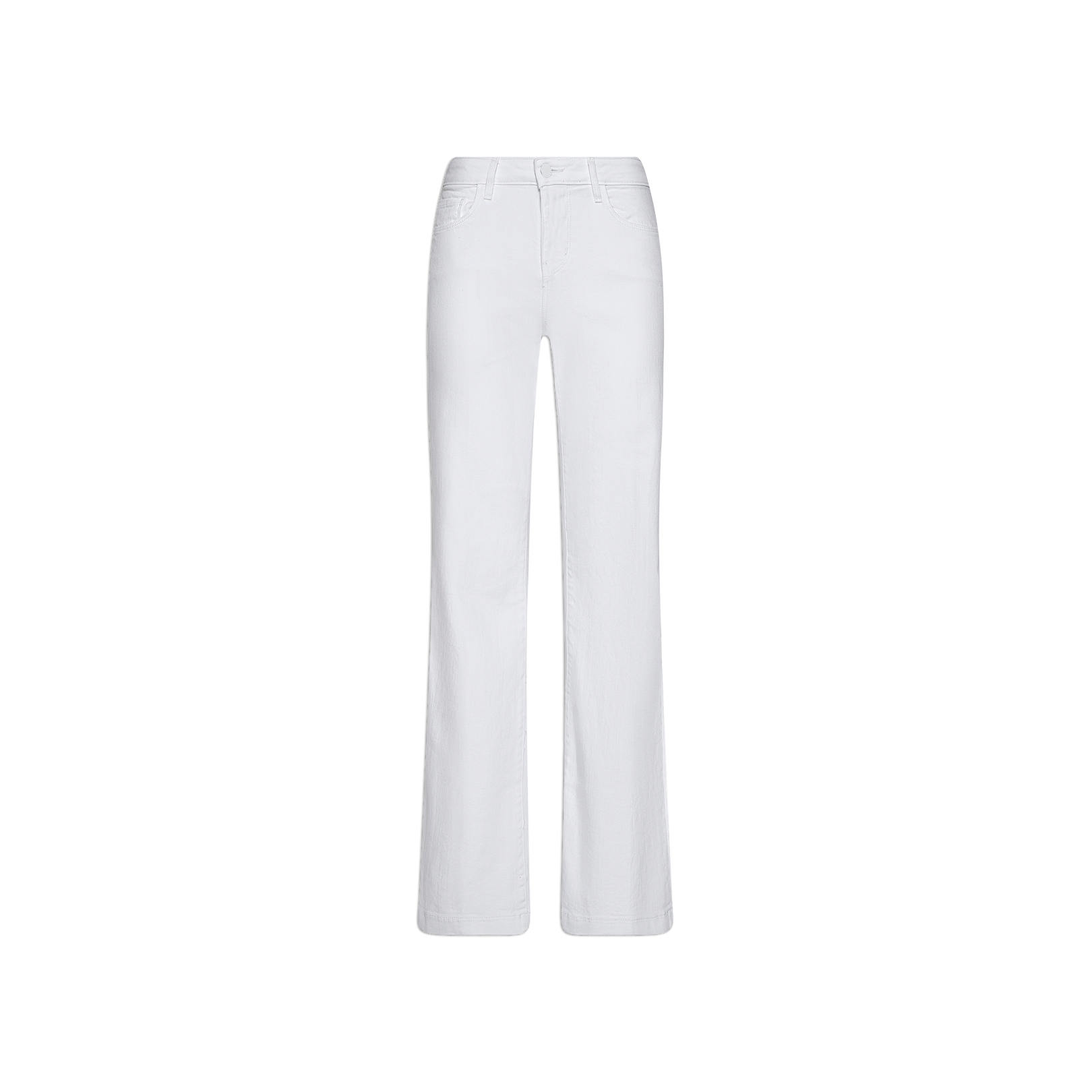 Joanne Low-Rise Wide-Leg Jean in a crisp white wash displayed on a plain white background.