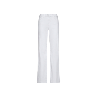 Joanne Low-Rise Wide-Leg Jean in a crisp white wash displayed on a plain white background.