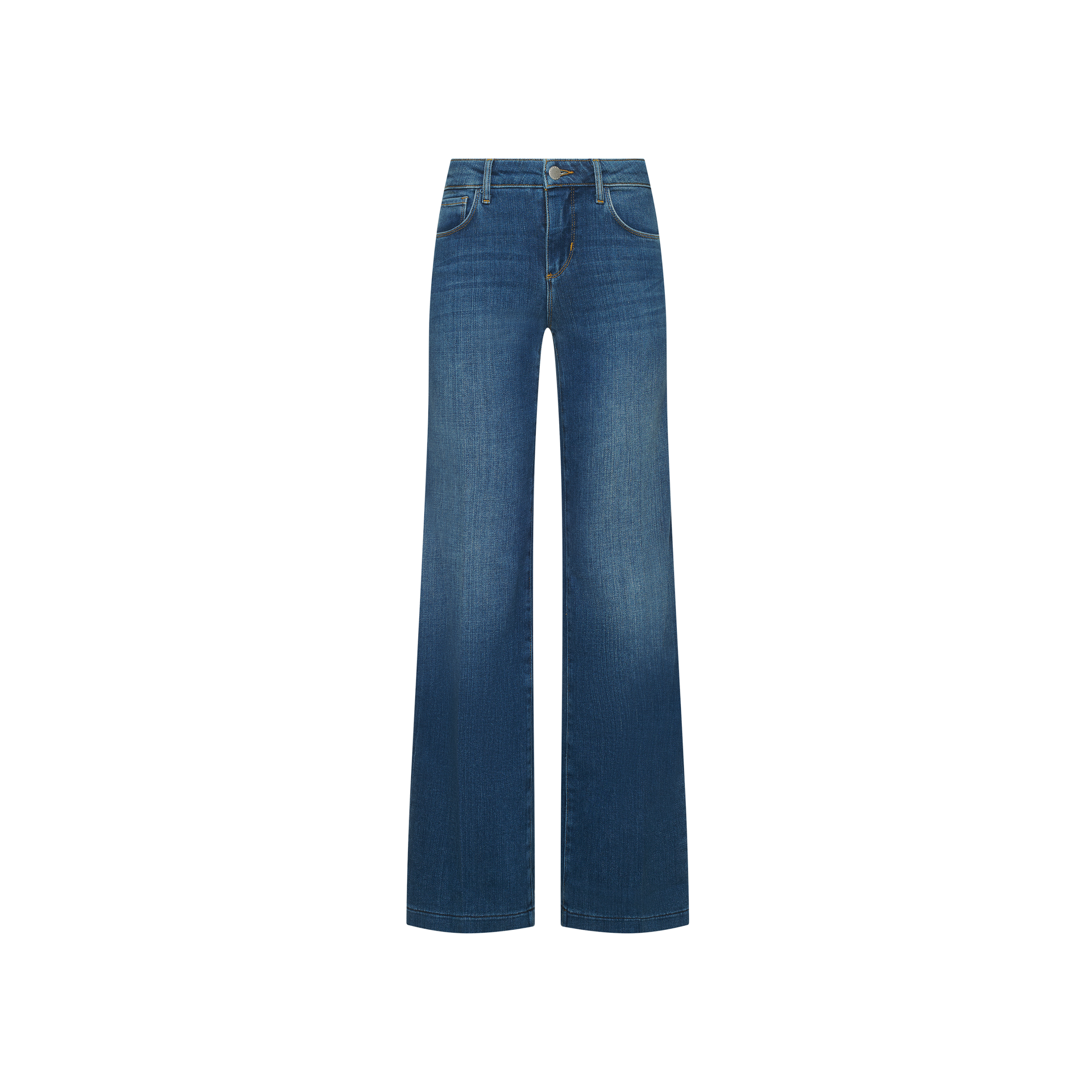 Joanne Low-Rise Wide-Leg Jean in an indigo wash.