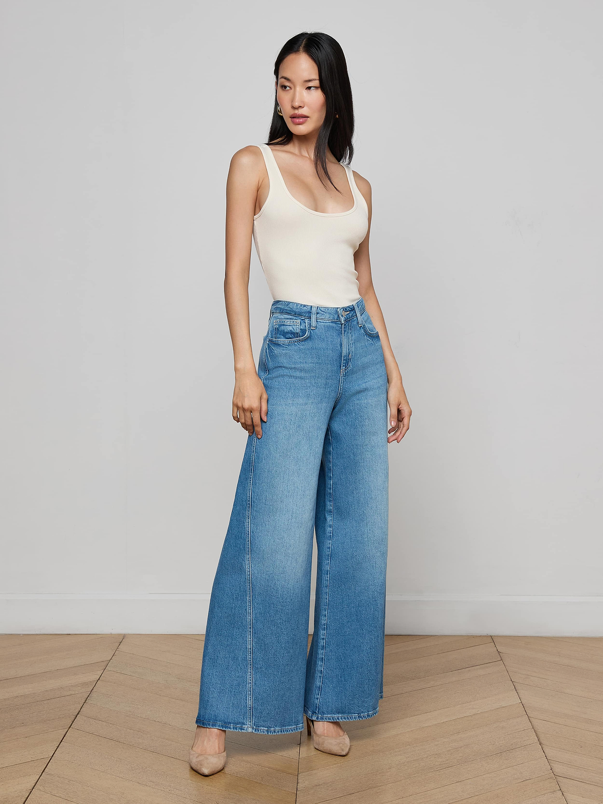 Beau Wide-Leg Jean in Kona | L'AGENCE