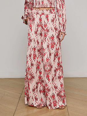 Lyra Satin Wide-Leg Pant preorder L'AGENCE