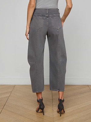 L'AGENCE Women's Cody Rodeo Barrel-Leg Jeans - Medium Grey - Size 24 L'AGENCE Women's Cody Rodeo Barrel-Leg Jeans - Medium Grey - Size 24