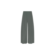 The Novalynn Cropped Pleated Pant features a high-rise, wide-leg silhouette, shown here in grey against a plain white background, front view with no visible pockets or embellishments.
