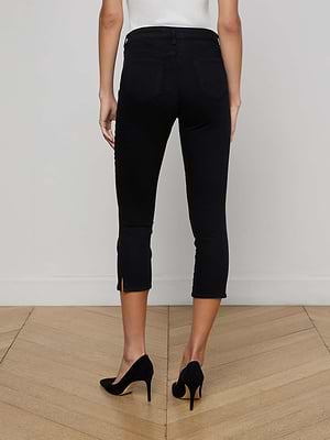 closed pedal pusher 7/8 Fiora Pedal Pusher Jean in Noir