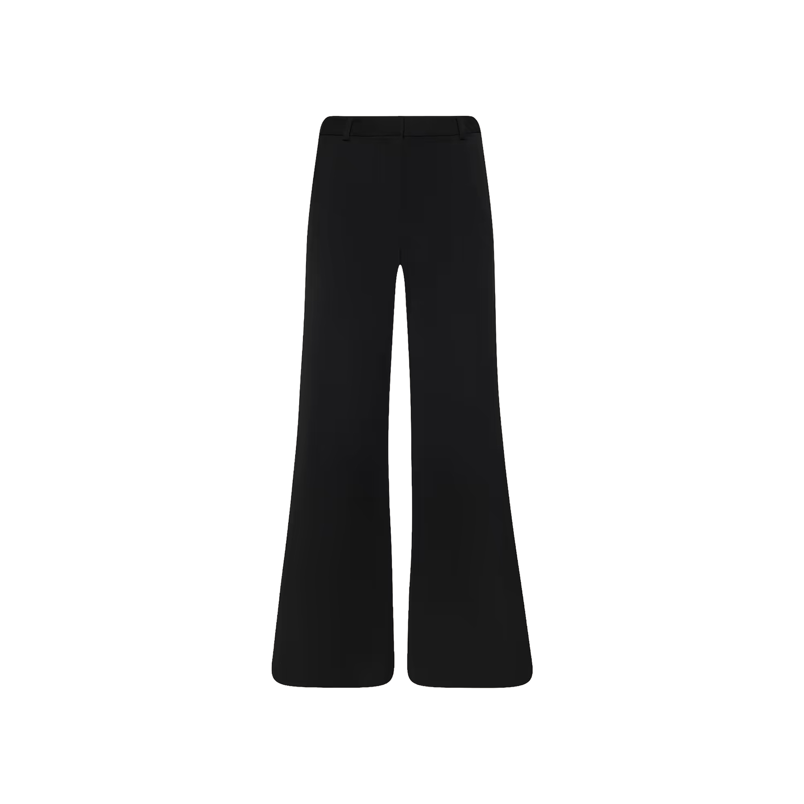 The Chelsy Wide-Leg Pant features a tailored, high-waisted silhouette in classic black, displayed against a plain white background.