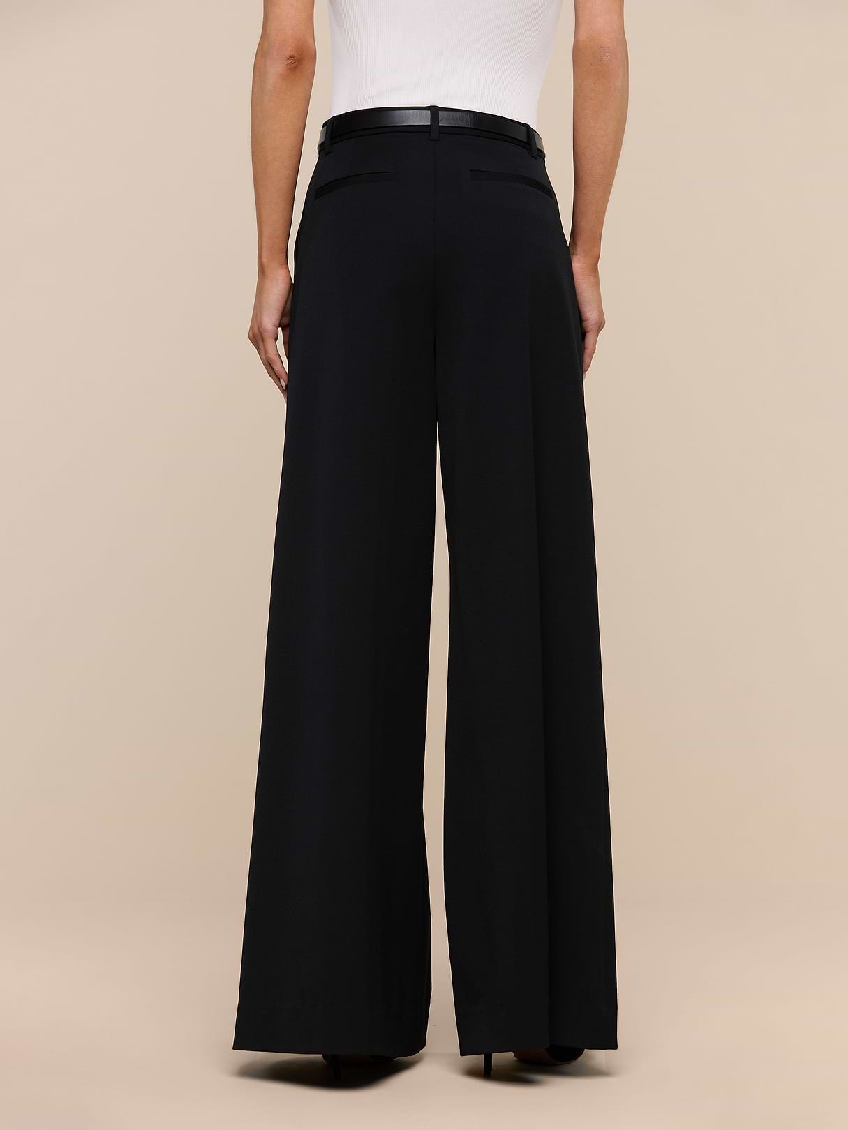 Chelsy Wide-Leg Pant in Black | L'AGENCE