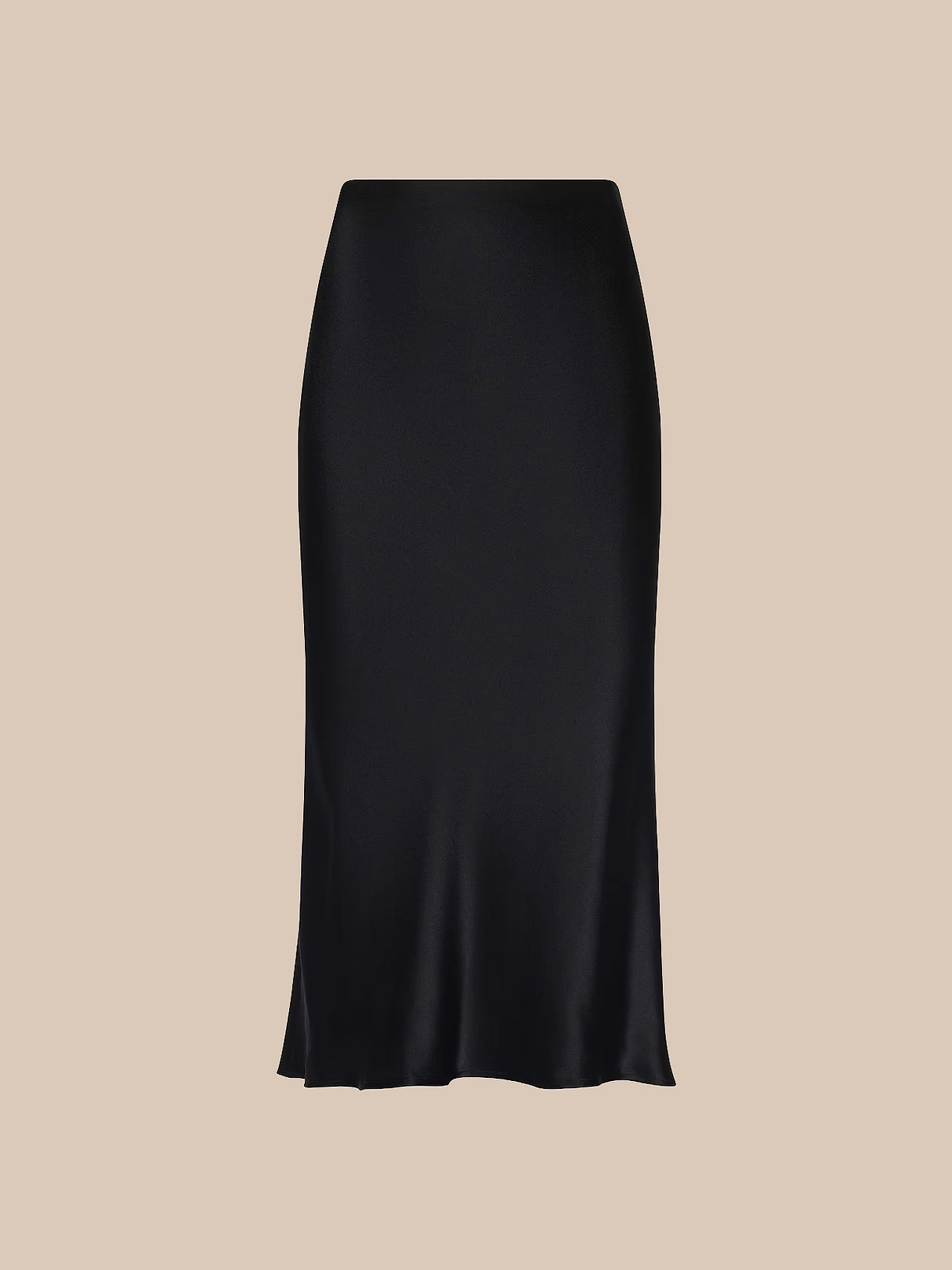 Perin Silk Midi Skirt in Black | L'AGENCE