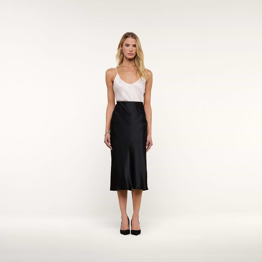 Perin Silk Midi Skirt