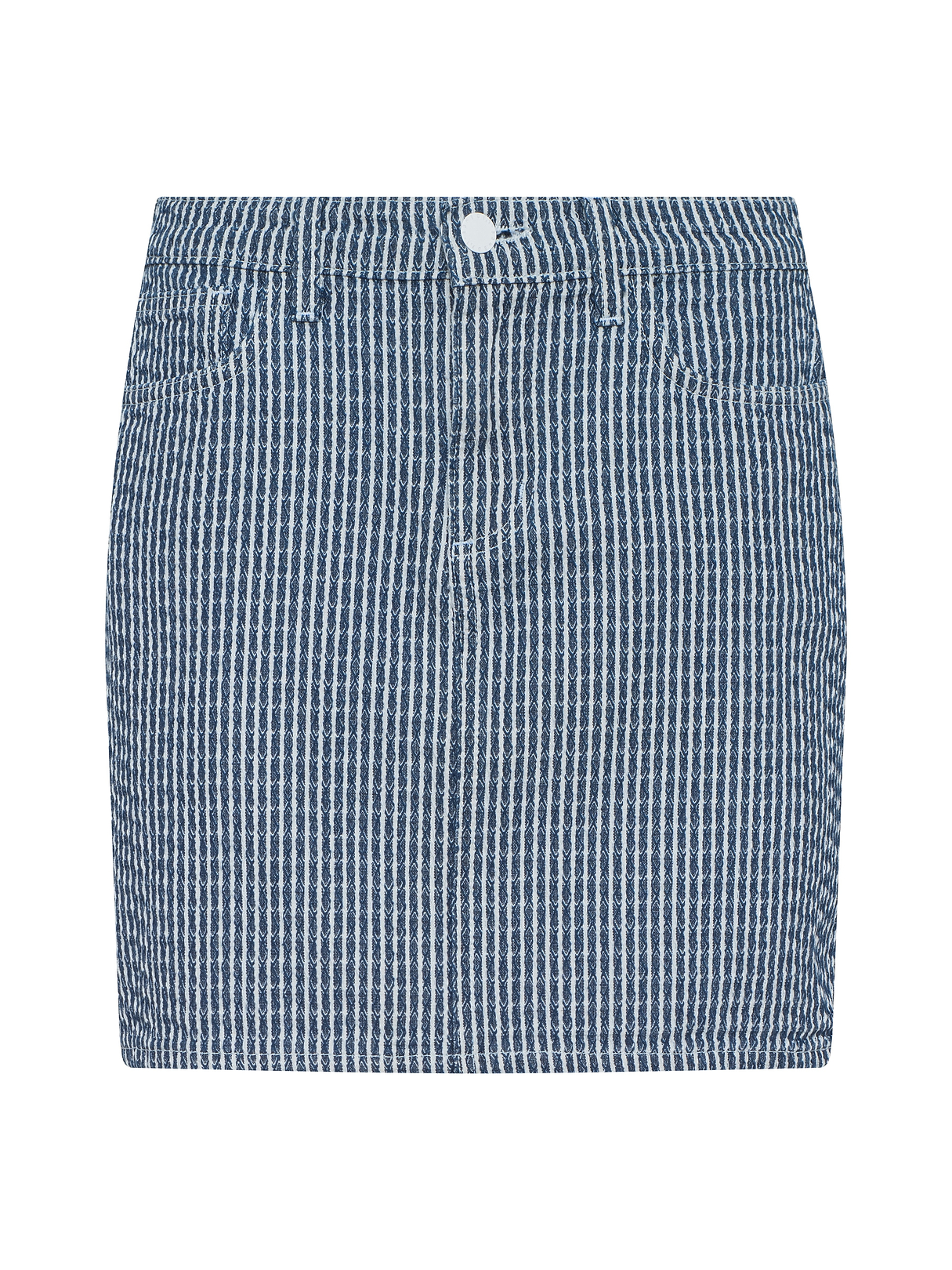 Jolene Mini Skirt in Vista Blue Stripe | L'AGENCE