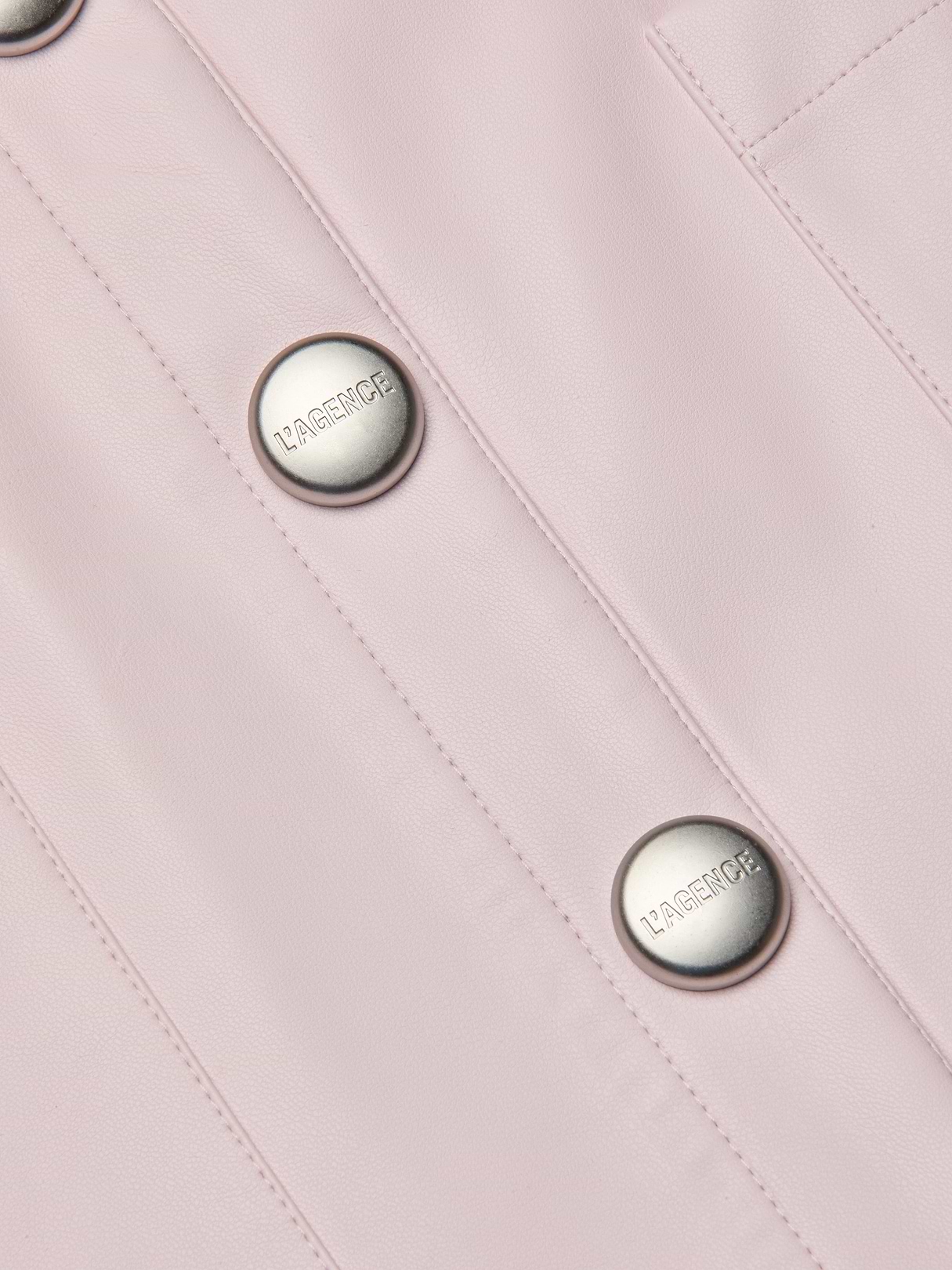 Truman Vegan Leather Mini Skirt in Icy Lilac | L'AGENCE
