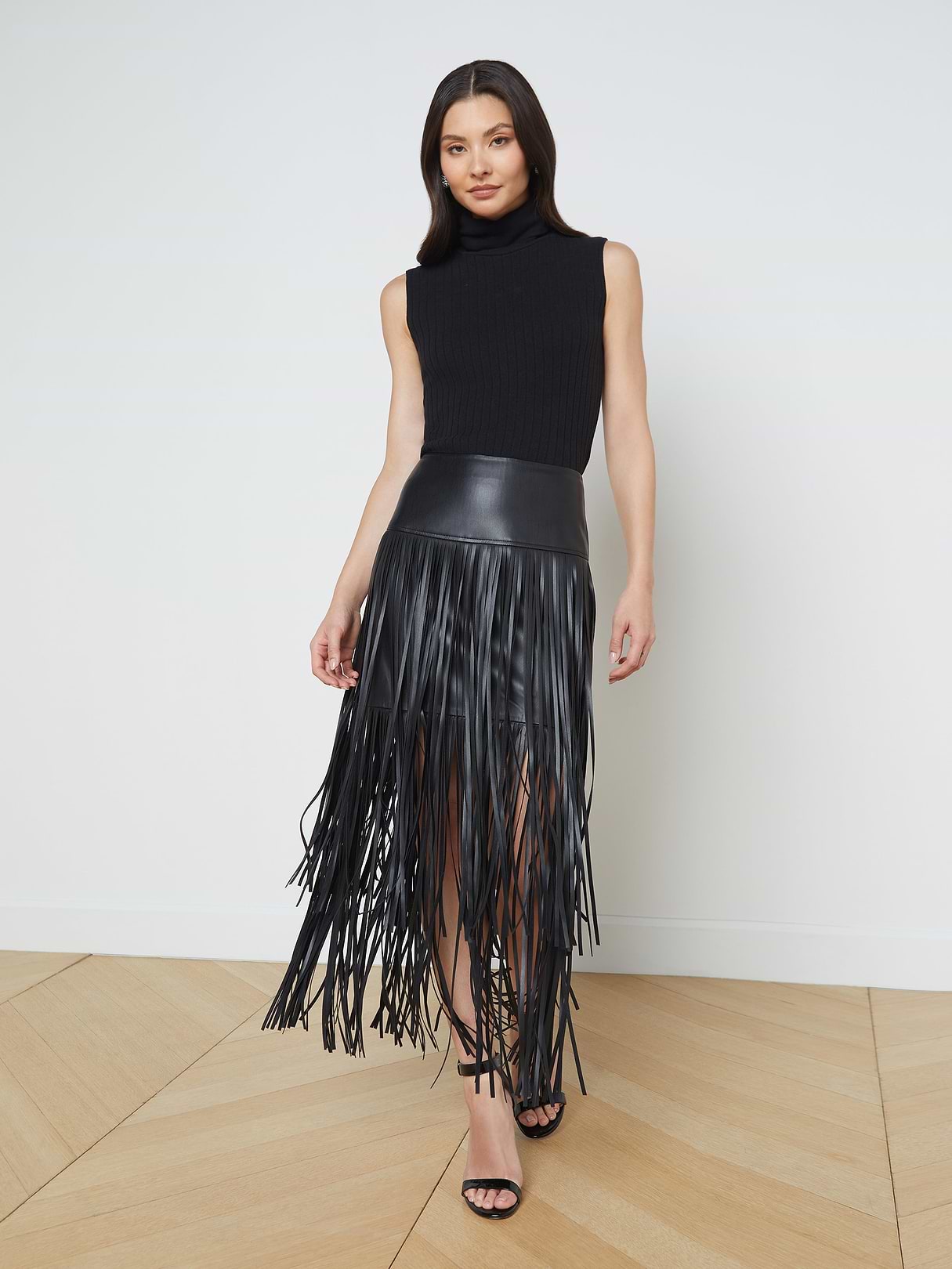 Karolina Fringe Skirt skirt L'AGENCE   