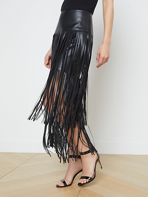 Karolina Fringe Skirt skirt L'AGENCE   