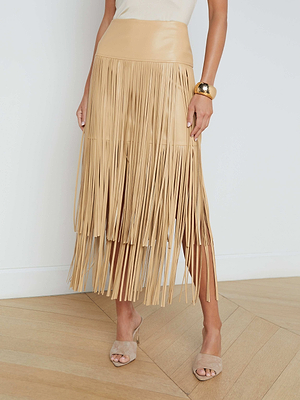 Karolina Fringe Skirt skirt L'AGENCE   
