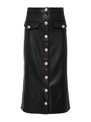 L'agence Women's Milan Midi Skirt - Black - Size 14 L'agence Women's Milan Midi Skirt - Black - Size 14