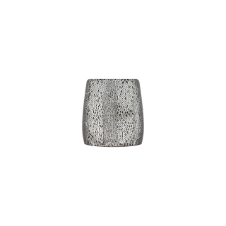 The Dion Sequin Mini Skirt, featuring a silver metallic finish with a subtle snake skin pattern, is displayed against a plain white background.