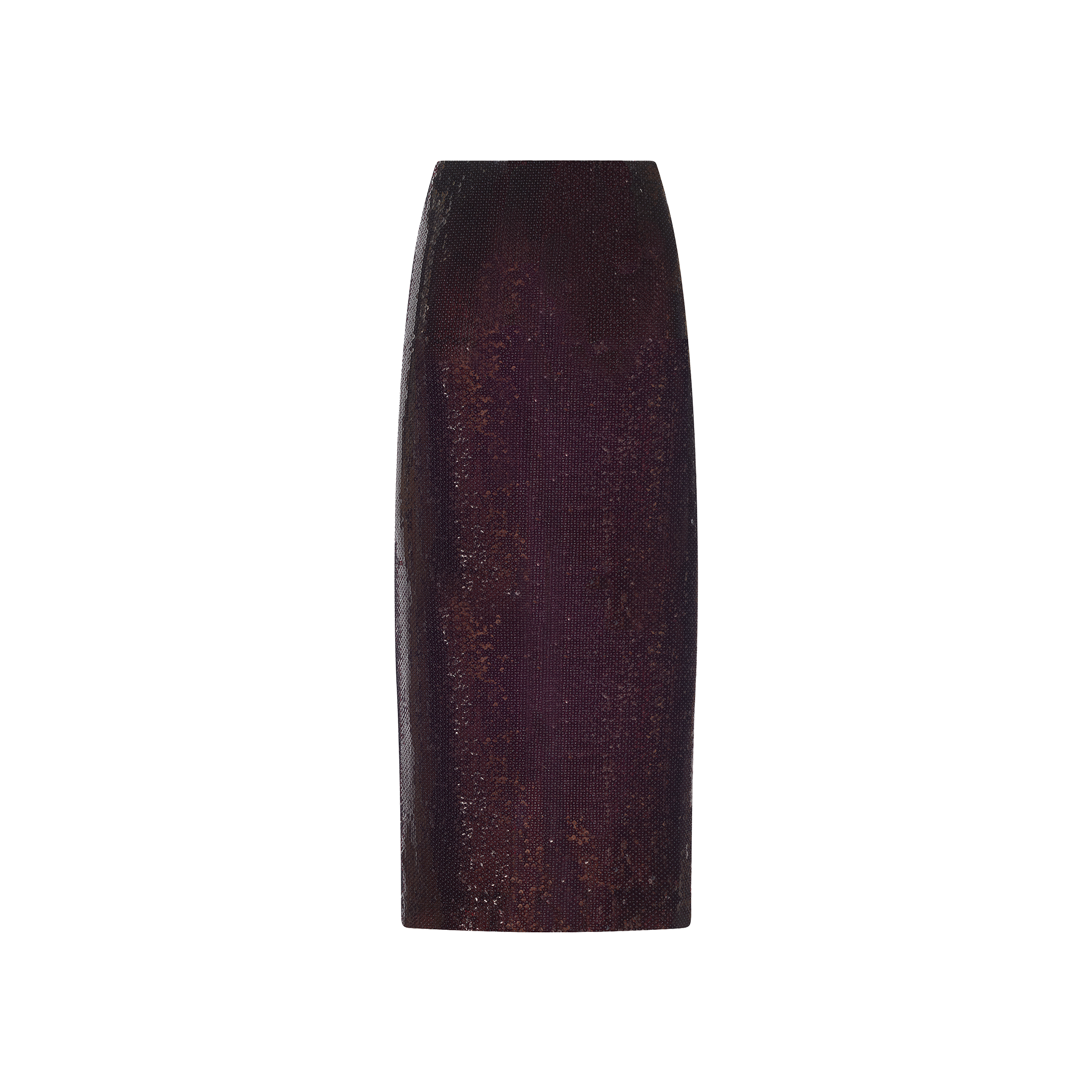 Makena Sequin Pencil Skirt in dark purple, a pencil-shaped design perfect for semi-formal occasions.
