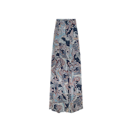Patrica Maxi Skirt featuring a midnight blue and navy paisley print, displayed against a plain white background.