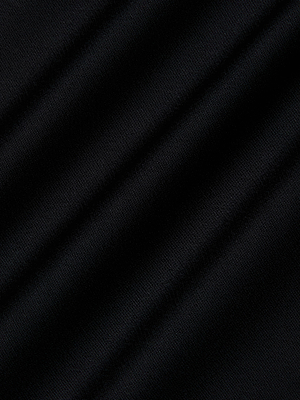 Close-up of black stretch satin fabric with diagonal, soft shadows creating elegant stripes—perfect for the Emmarie Maxi Wrap Skirt by L'AGENCE to add refined texture.