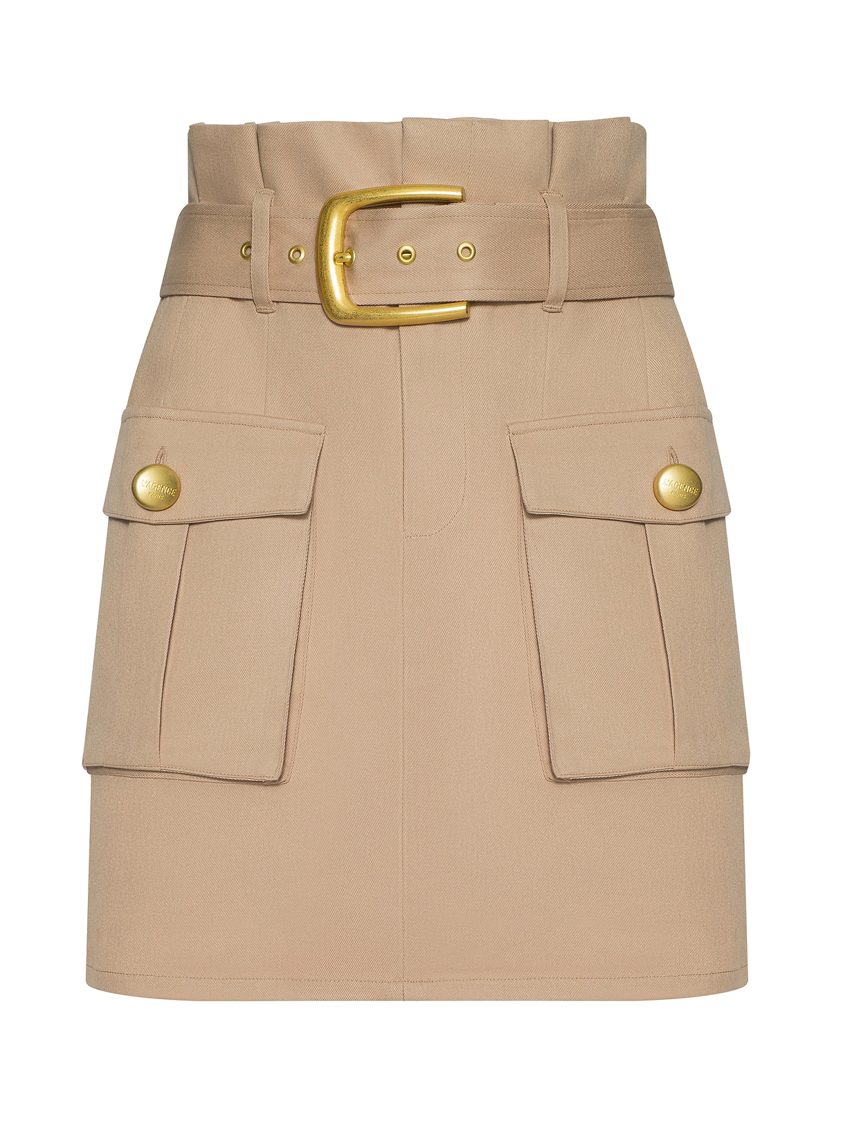 Maelis Mini Skirt in Macadamia Brown | L'AGENCE