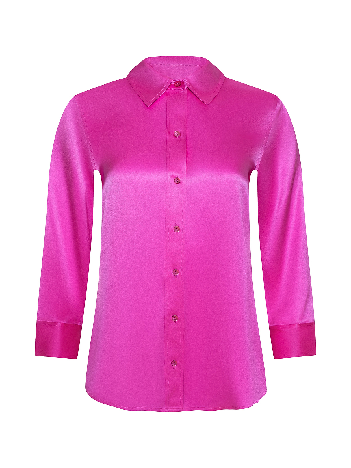 Dani Silk Blouse in Fuchsia | L'AGENCE