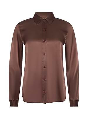 L'AGENCE Tyler Silk Blouse Top In Light Mink L'AGENCE Tyler Silk Blouse Top In Light Mink