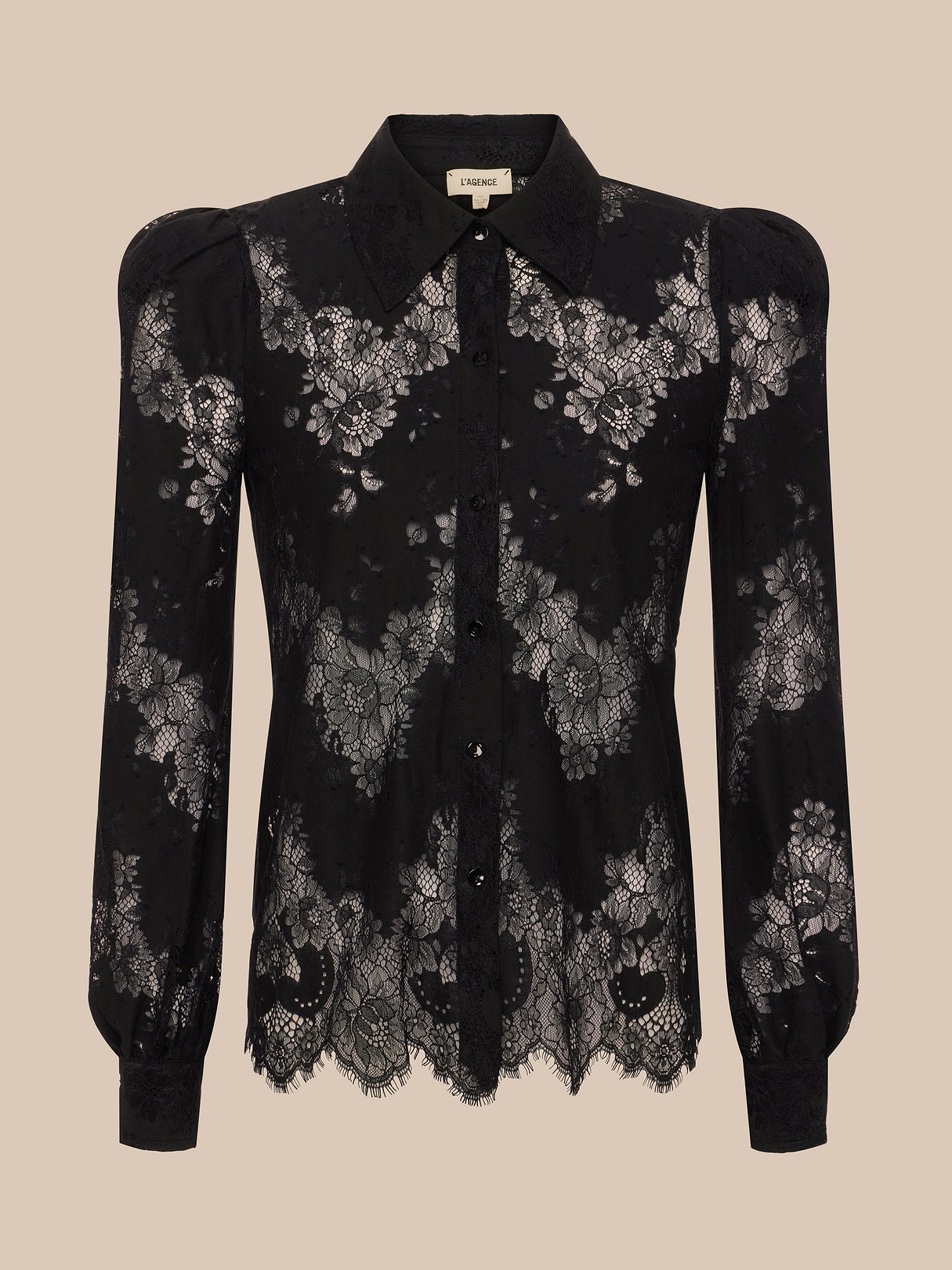 Jenica Lace Blouse in Black | L'AGENCE