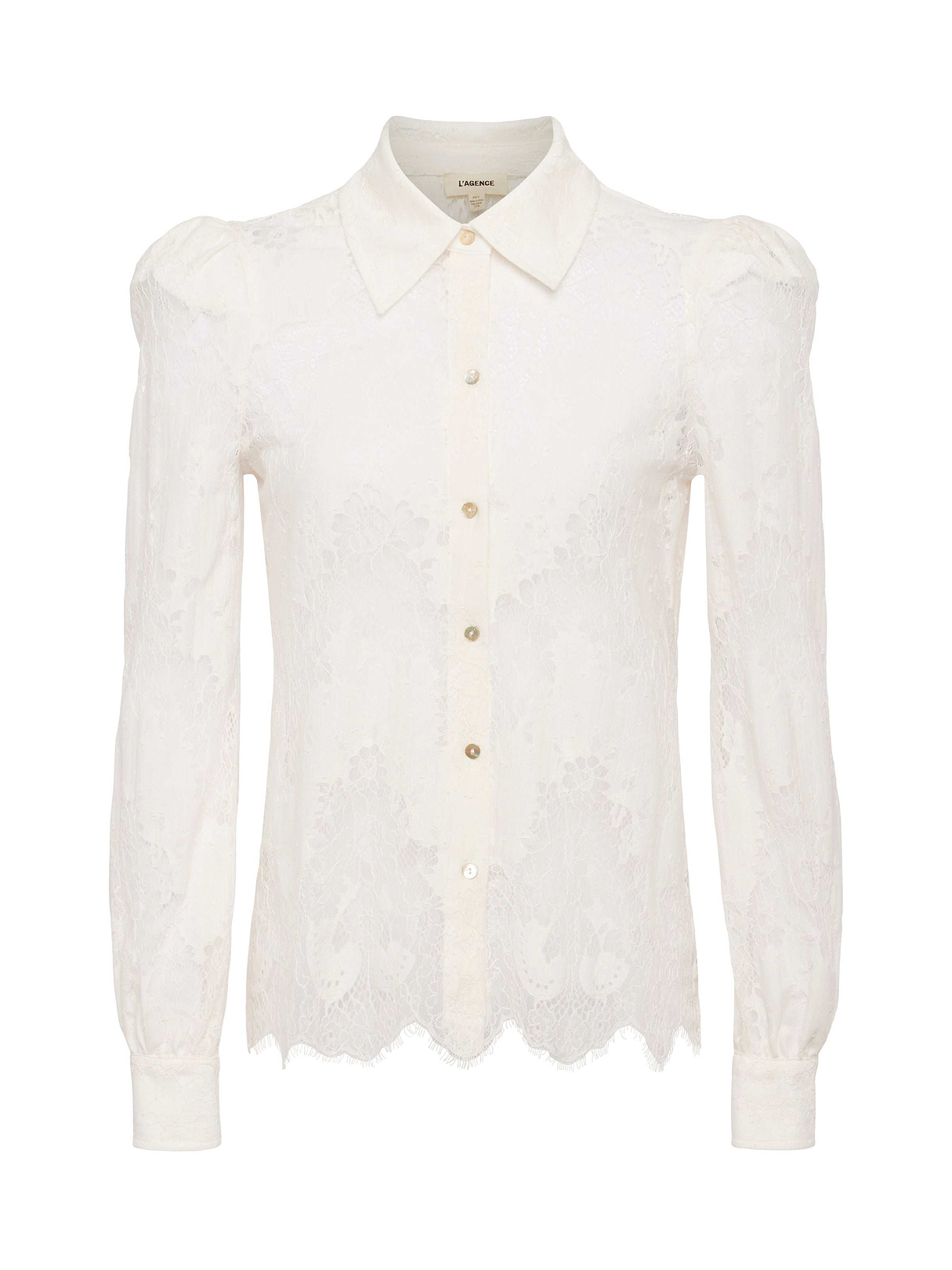 Jenica Lace Blouse in Ivory | L'AGENCE