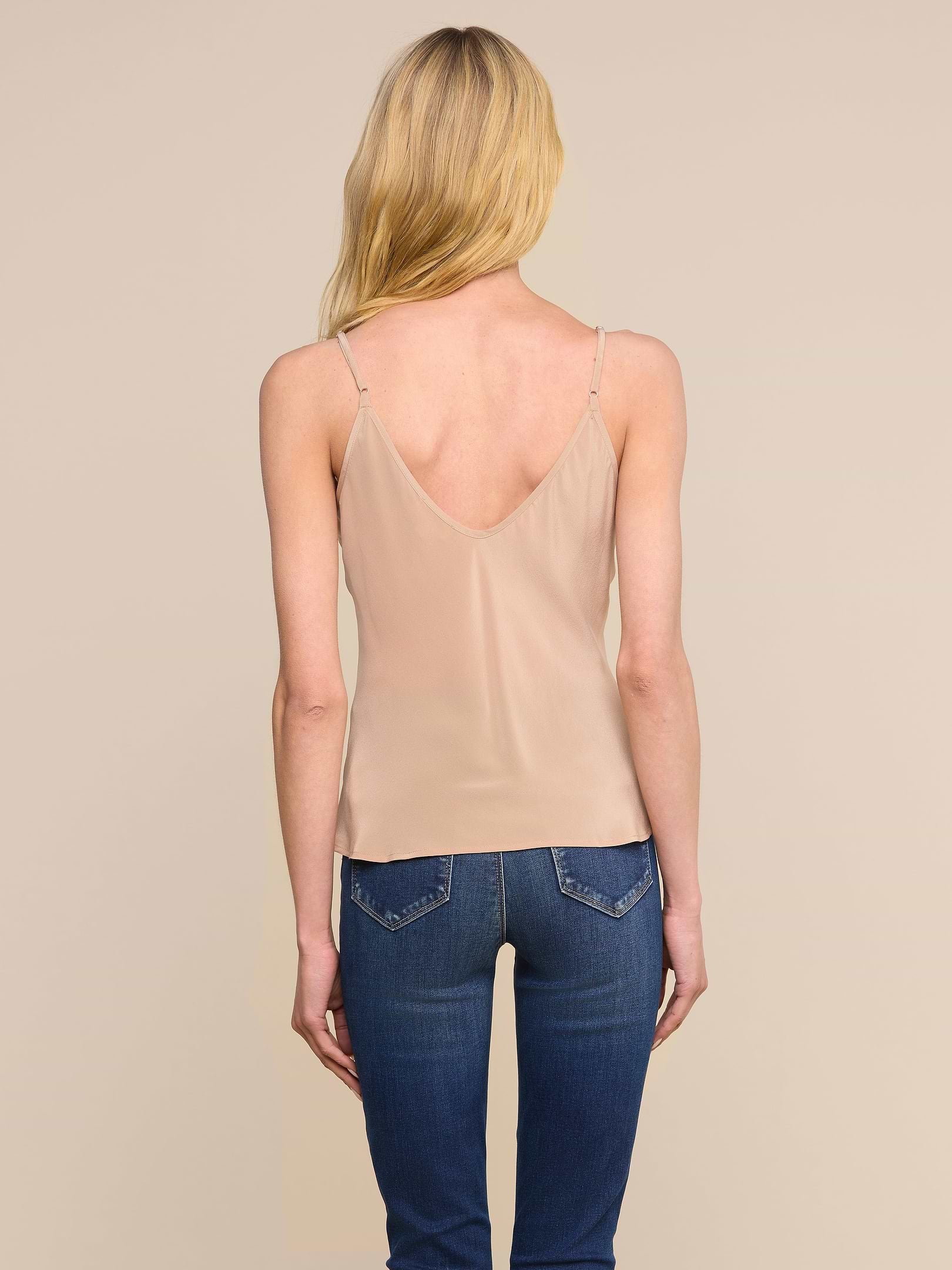 Lexi Silk Camisole in Cappuccino | L'AGENCE