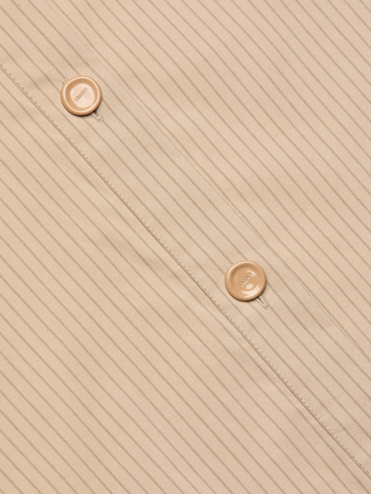 Cosette Shirt in Macadamia/Light Brown Stripe | L'AGENCE