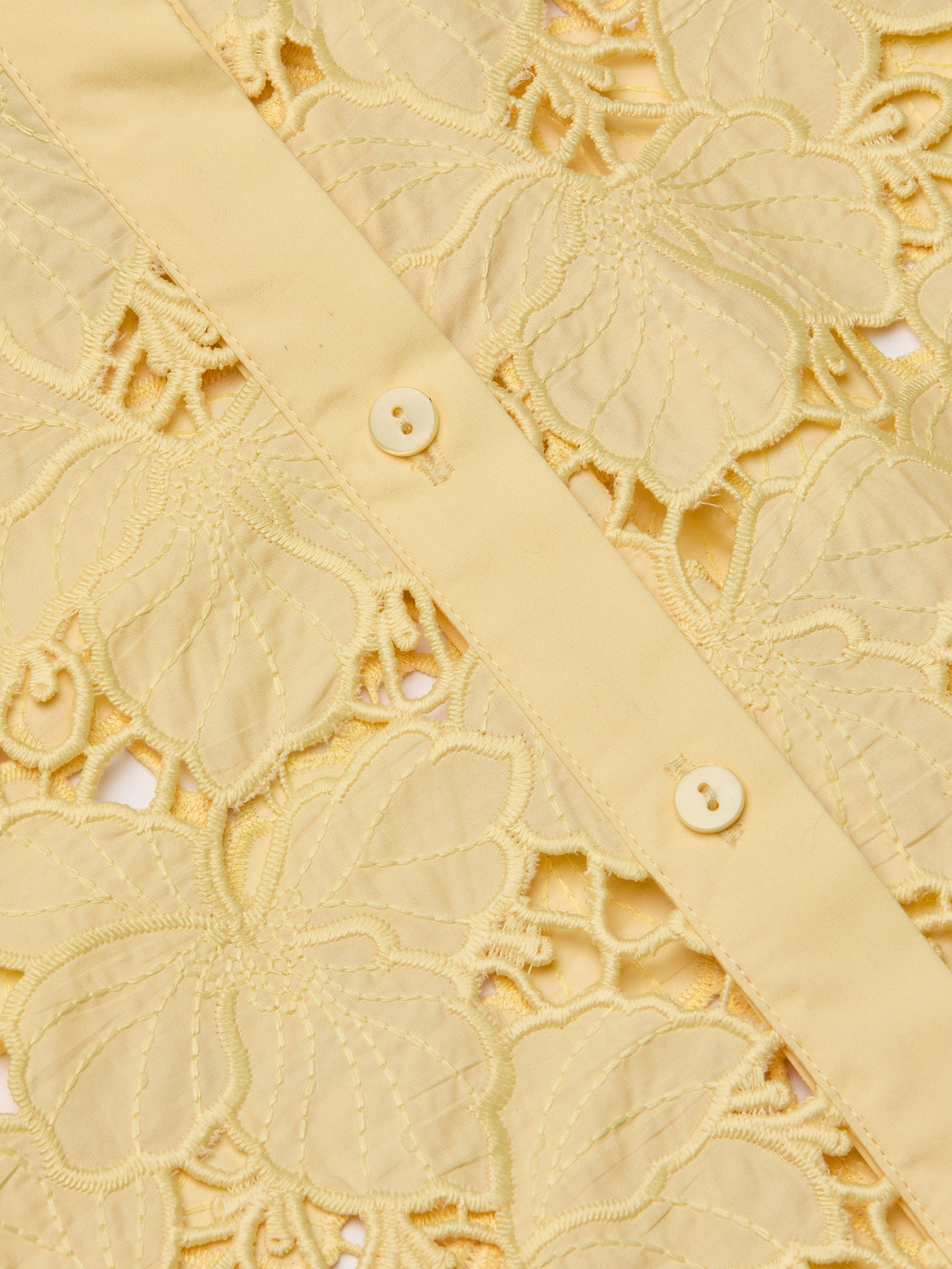 Seychelle Cropped Eyelet Blouse in Lemon Sorbet | L'AGENCE