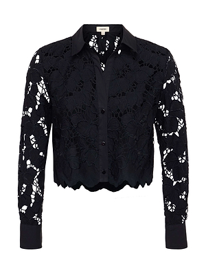 Seychelle Cropped Lace Blouse blouse L'AGENCE