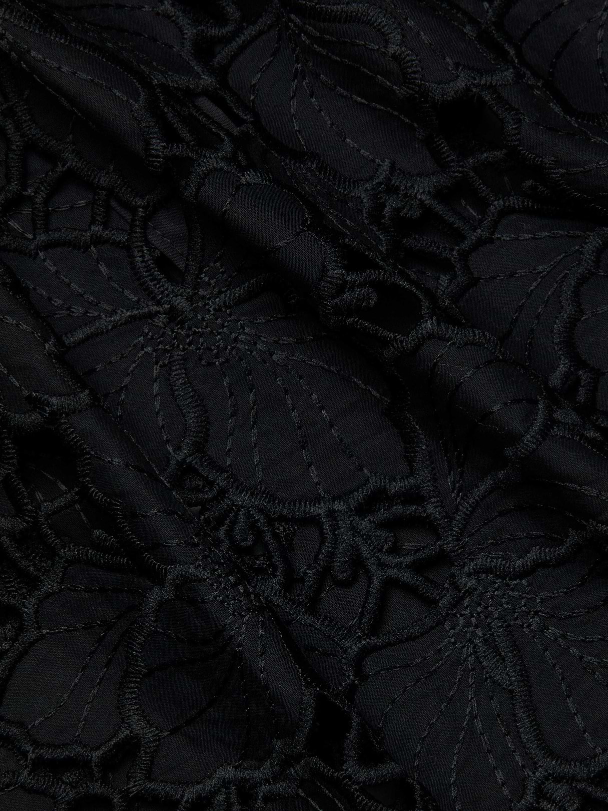 Seychelle Cropped Eyelet Blouse in Black | L'AGENCE