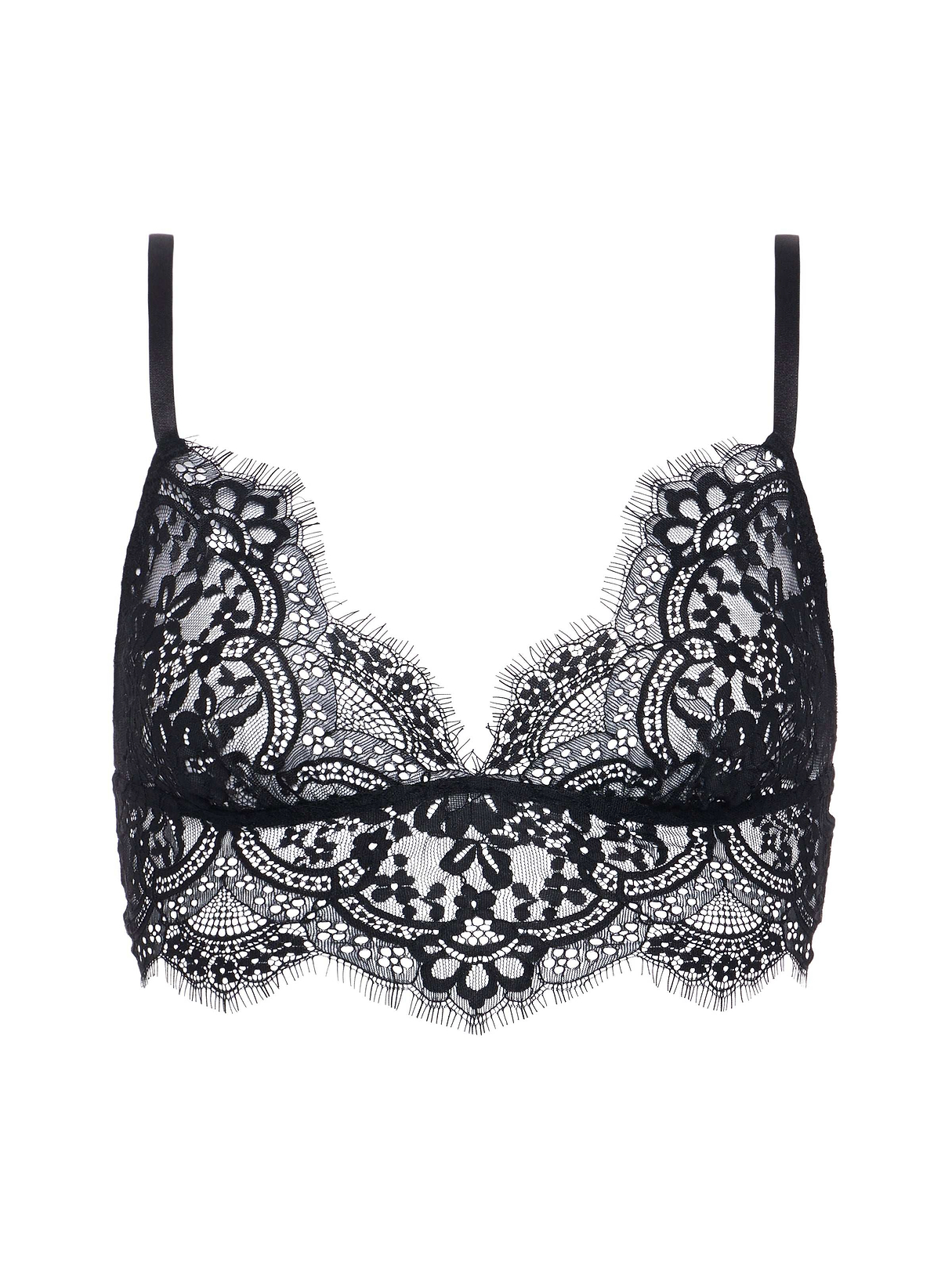 L'AGENCE - Aislin Lace Bralette in Black
