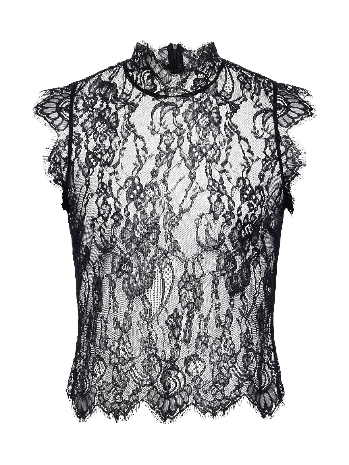 Tours Lace Top in Black | L'AGENCE