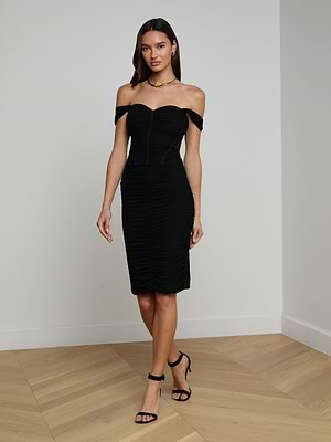 L'AGENCE Asuka Shirred Mesh Top in Black - Size 2 L'AGENCE Asuka Shirred Mesh Top in Black - Size 2