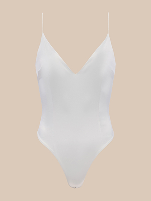 Dara Stretch Satin Bodysuit bodysuit L'AGENCE
