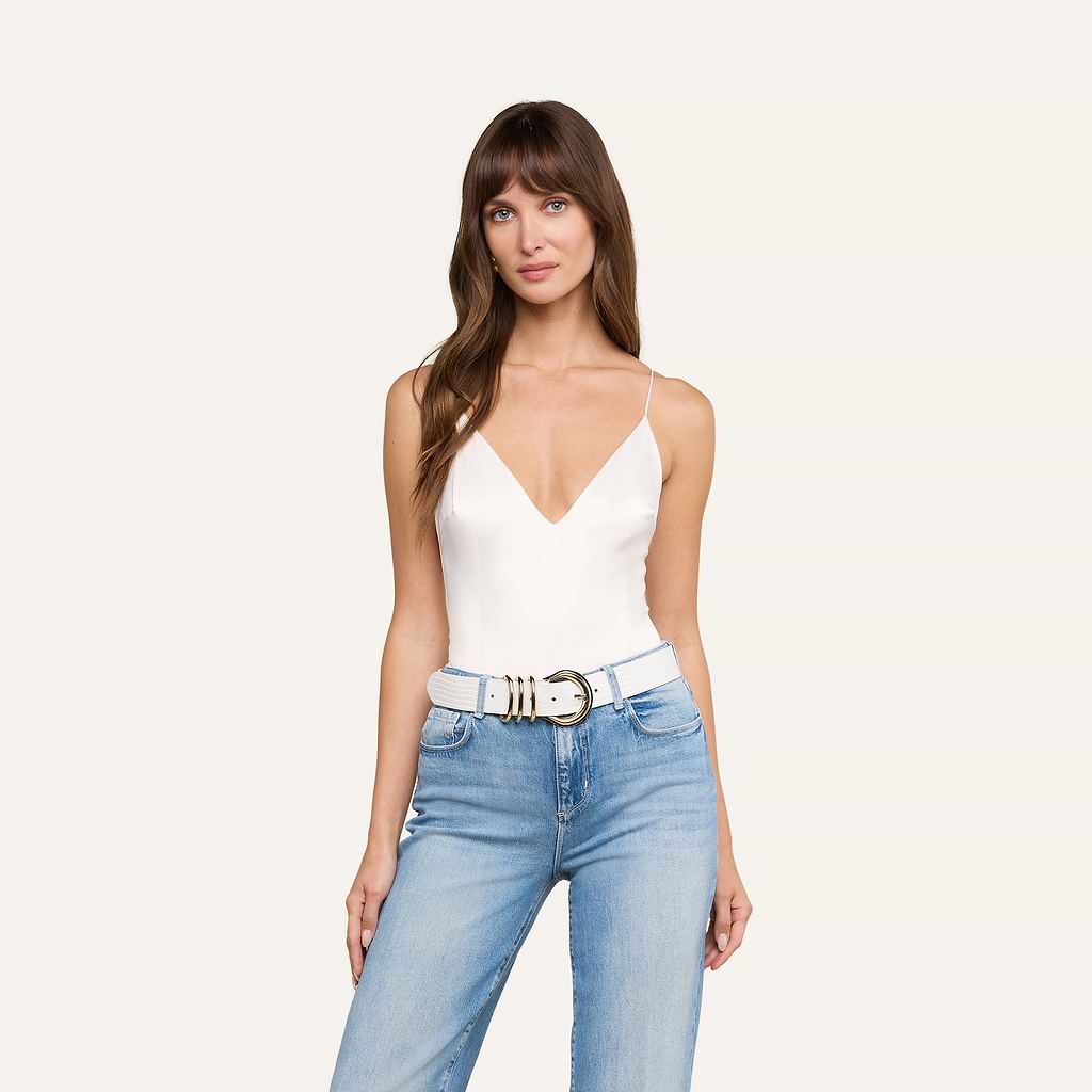 Dara Stretch Satin Bodysuit