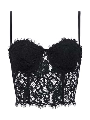 Raquel Lace Bustier in Black | L'AGENCE Raquel Lace Bustier in Black | L'AGENCE