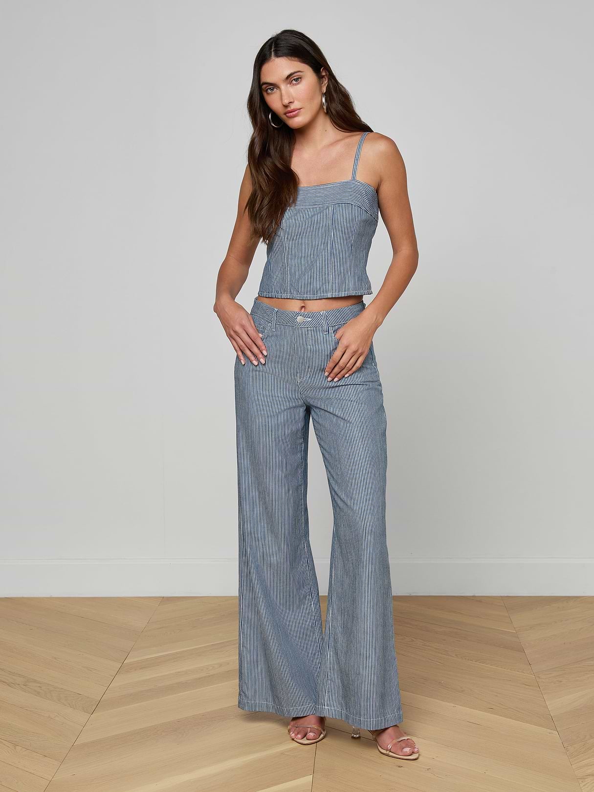 Arlin Tank in Azure Blue Stripe | L'AGENCE