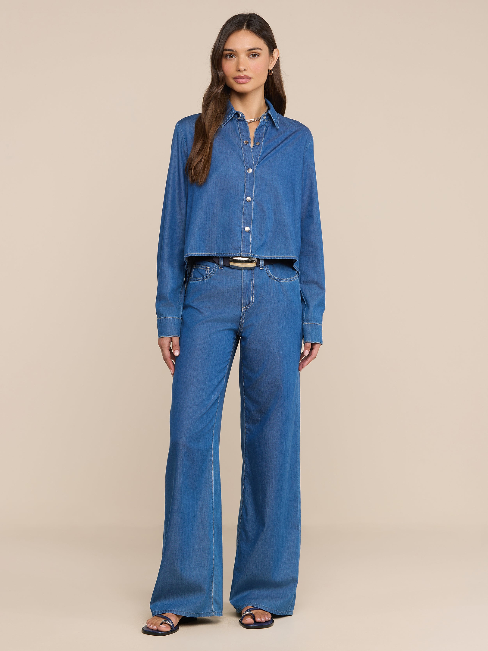 Annette Chambray Shirt in Cherokee | L'AGENCE