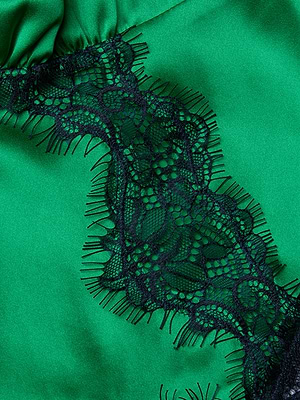 L'AGENCE Kimber Silk Lace Camisole In Island Green/Midnight L'AGENCE Kimber Silk Lace Camisole In Island Green/Midnight