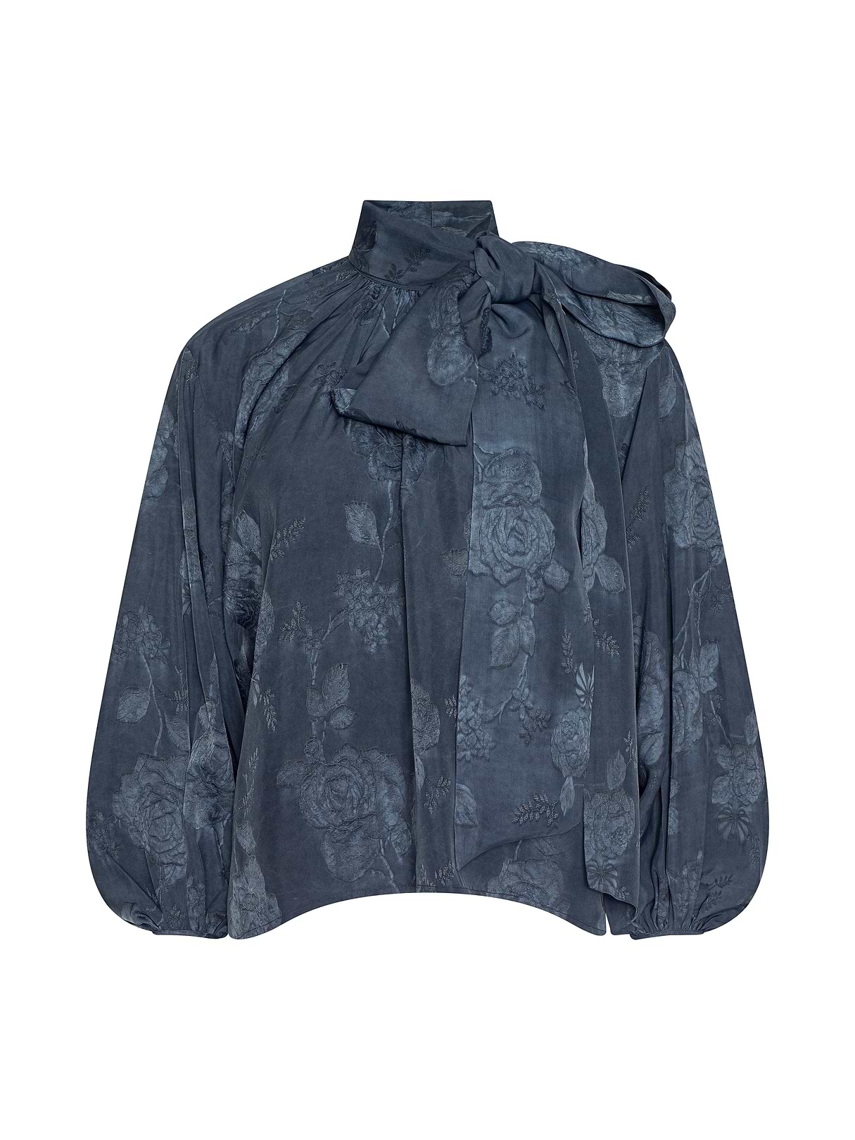 Rhett Oversized Blouse in Vintage Indigo Floral | L'AGENCE